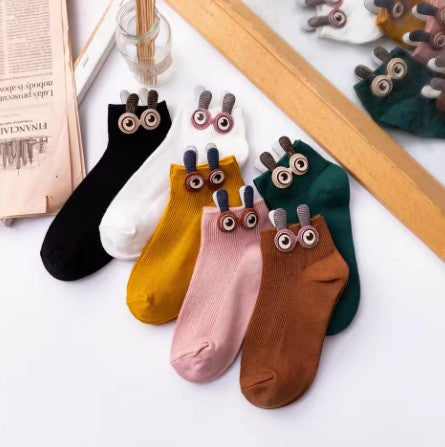 Calzini Donna Primavera/Estate 3D grandi occhi coniglio