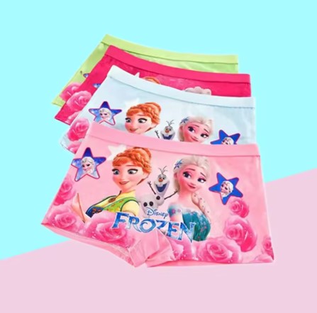 SET 4 PEZZI DISNEY MUTANDINE BAMBINE FROZEN TAGLIE DA 3 ANNI A 6 ANNI