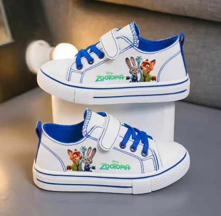ZOOTOPIA NICK & JUDY SCARPE DI TELA PER BAMBINI DISNEY TAGLIA 25-38