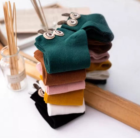 Calzini Donna Primavera/Estate 3D grandi occhi coniglio