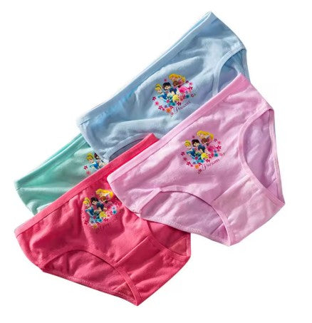 SET 4 PEZZI DISNEY MUTANDINE BAMBINE TAGLIA DA 3 A 10 ANNI