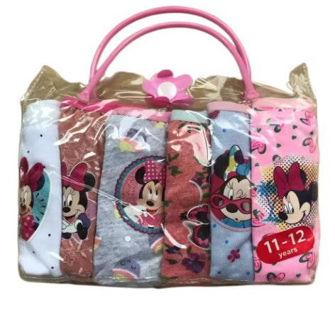SET 6 PEZZI CON BORSA PRINCIPESSA ELSA ANA SOFIA DESIGN SLIP TAGLIE DA 9 A 12 ANNI