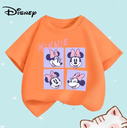 T-SHIRT DI COTONE DISNEY HAPPY MINNIE TAGLIE DA 1 A 12 ANNI