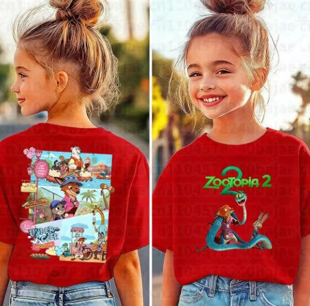 T-shirt Zootopia 2 Judy&Nick&Gary da 4 anni in su