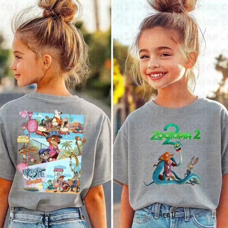 T-shirt Zootopia 2 Judy&Nick&Gary da 4 anni in su