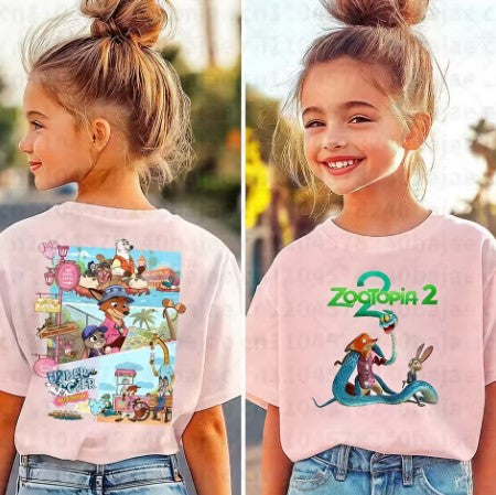 T-shirt Zootopia 2 Judy&Nick&Gary da 4 anni in su